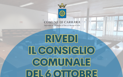 Consiglio comunale: rivedi la seduta del 6 ottobre