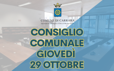 Giovedì 29 ottobre si riunisce il consiglio comunale