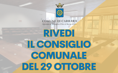 Consiglio comunale: rivedi la seduta di giovedì 29 ottobre